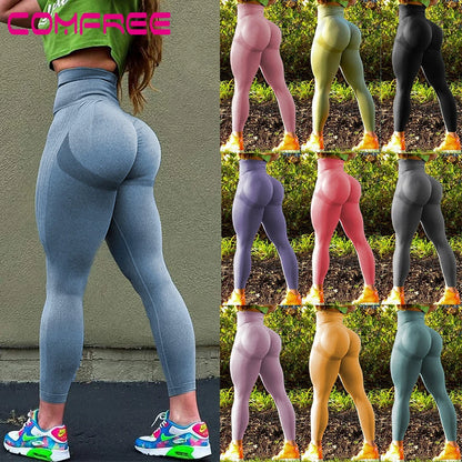 Yoga Pants Scrunch Butt Lifting Workout Leggings Sport Tights Women Seamless Booty Legging Gym Sportswear Fitness Clothing